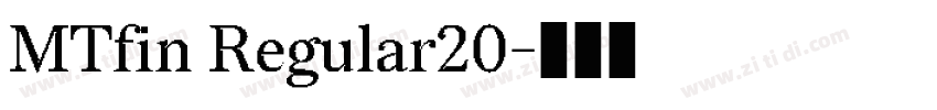 MTfin Regular20字体转换
